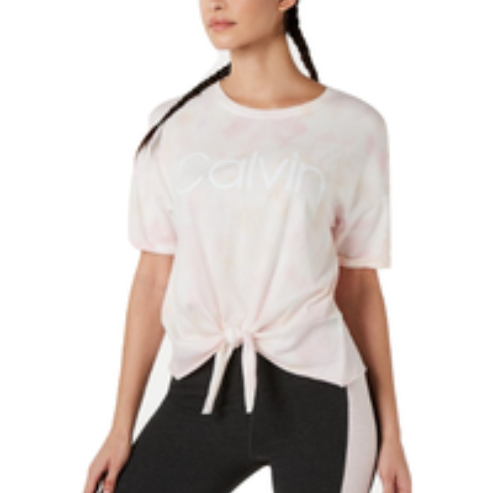 Calvin Klein Performance Tie-Front T-Shirt
